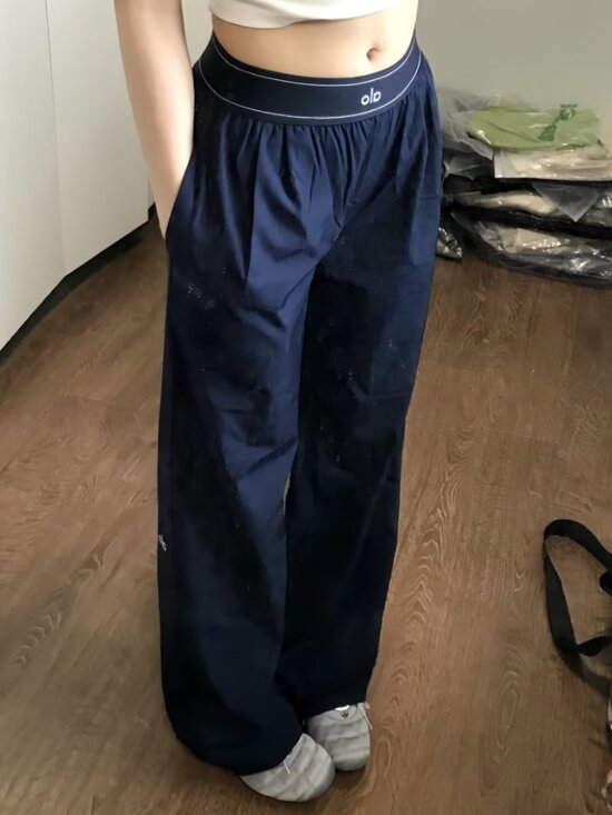 ALO Yoga Pants - Alo Yoga Navy Blue Relaxed Trousers🍧Summer Vitality Style (Regular 30" Inseam)